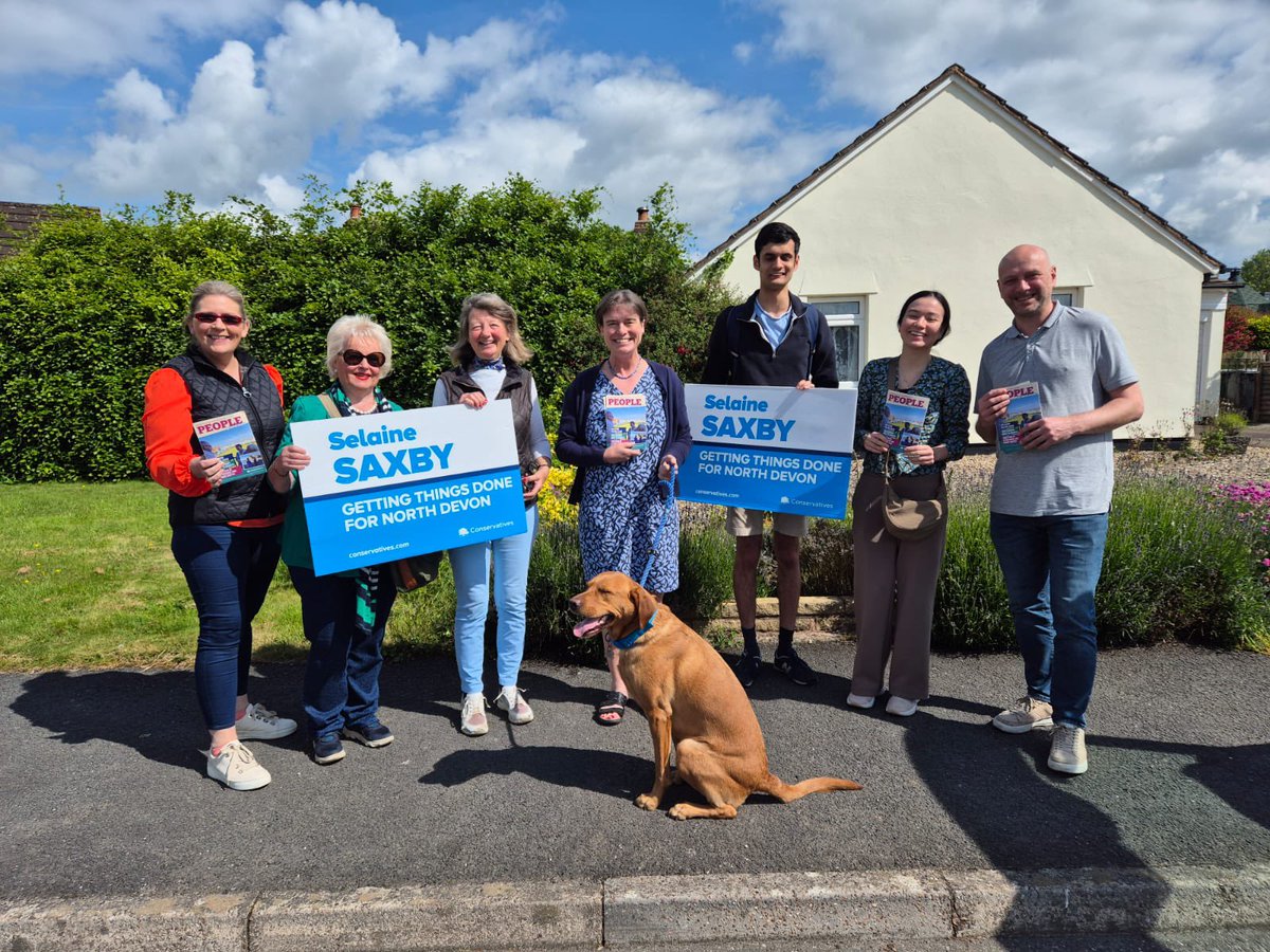 SelaineSaxby's tweet photo. And weβre off! Lovely morning out in #Chulmleigh then onto #Burrington and #Atherington. Good to chat with residents on farming, access to cash and our roads - all areas I have been working on and hope to be back in #Westminster in July to continue π³οΈ https://t.co/3GyVQBy6qN