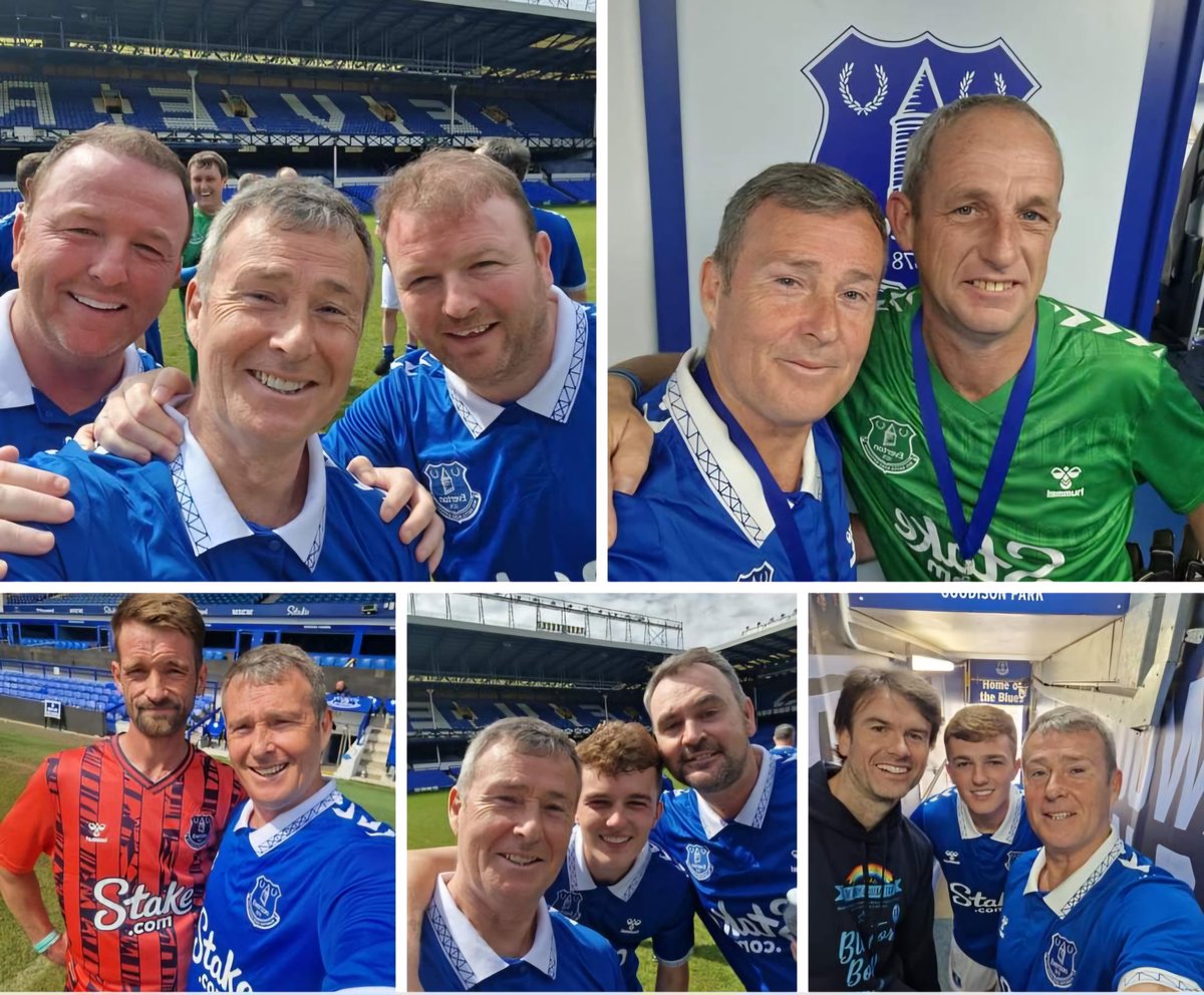 Massive well done to everyone at Goodison Park today and thank you to @HuytonAsphalt for giving me another chance to play on the Hallowed ground it is always a massive buzz to walk down the tunnel with Z cars playing. It was all for charity and their chosen charity is the