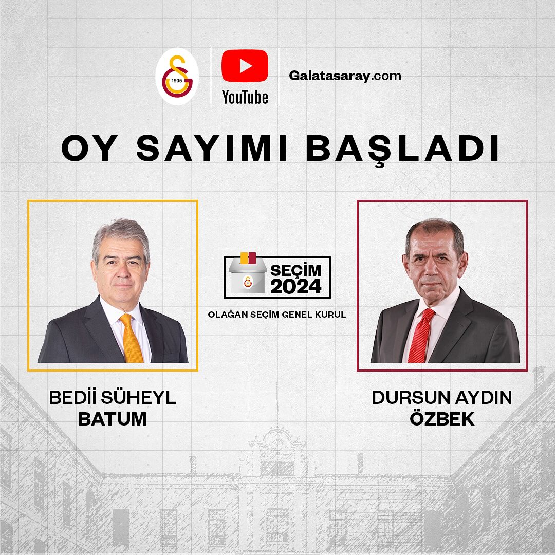 Galatasaray başkanlık oy seçimi başlamış bulunmakta. Galatasaray için en iyisi olması dileği ile❤️💛
#Galatasaraylılartakipleşiyor #galatasaray #dursunözbek #süheylbatum