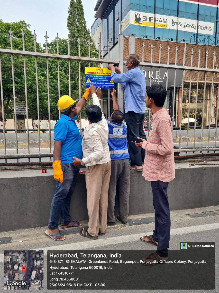 Sir,
Red paint,Safety grill and caution board provided at Praja Bhavan, Begumpet on 1800 mm dia sewer A main under Somajiguda Section,SD-3, O&M Division-6, SR Nagar.