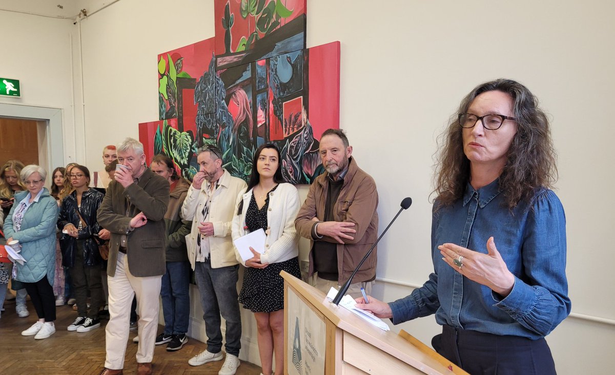 Maureen Kennelly, Director @artscouncil_ie opening the Graduate Exhibition, School of Design & Creative Arts, Department of Creative Arts & Media @ATU_GalwayCity