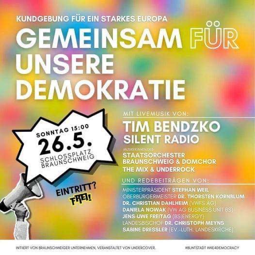 #SaveTheDate #Braunschweig 26.05.24 15 Uhr
 
Motto: Gemeinsam für unsere Demokratie

Ort: Schlossplatz, Braunschweig

#WirSindDieBrandmauer #NieWiederIstJetzt #LautGegenRechts #SeiEinMensch #NoAfD