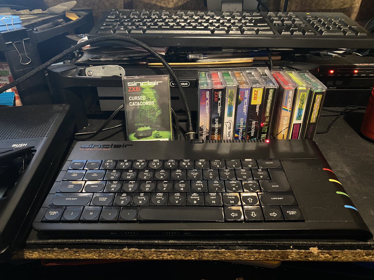 Having a speccy next and <a href="/Simon_Cronosoft/">Simon Ullyatt / www.cronosoft.co.uk</a> day, bizzarly <a href="/Villordsutch/">Rod Bell</a> just posted a video of him playing the same game I am..   cursed catacombs for zx81.