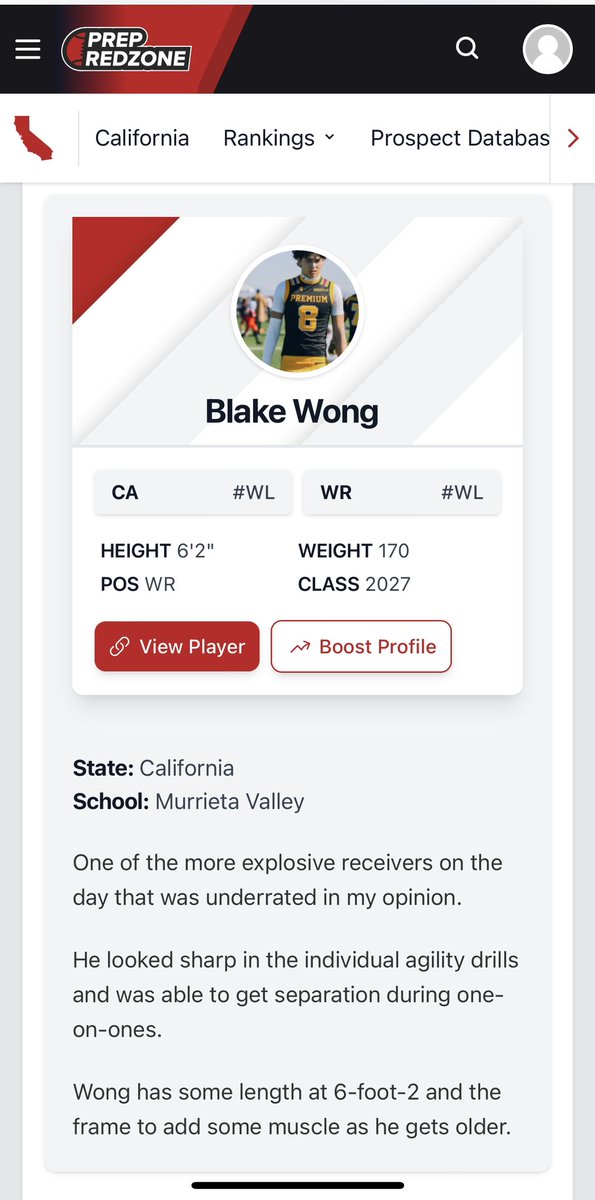 Blake Wong (@blake3229) on Twitter photo Blessed and appreciate the mention. Had a great time at the camp competing. Grateful and thank you <a href="/PrepRedzoneCA/">Prep Redzone California</a> <a href="/mikehuntley63/">Michael Huntley</a> <a href="/PGregorian/">Paul Gregorian</a> <a href="/NPShowcases/">National Preps Showcases</a>
<a href="/MVNighthawkFB/">NIGHTHAWK FOOTBALL</a> <a href="/premiumsportsla/">Premium Sports</a> @T4gocraze <a href="/gilesguyy/">Coach Giles</a> <a href="/SwavyMo/">MONEY MO</a> Blessed and appreciate the mention. Had a great time at the camp competing. Grateful and thank you <a href="/PrepRedzoneCA/">Prep Redzone California</a> <a href="/mikehuntley63/">Michael Huntley</a> <a href="/PGregorian/">Paul Gregorian</a> <a href="/NPShowcases/">National Preps Showcases</a>
<a href="/MVNighthawkFB/">NIGHTHAWK FOOTBALL</a> <a href="/premiumsportsla/">Premium Sports</a> @T4gocraze <a href="/gilesguyy/">Coach Giles</a> <a href="/SwavyMo/">MONEY MO</a>