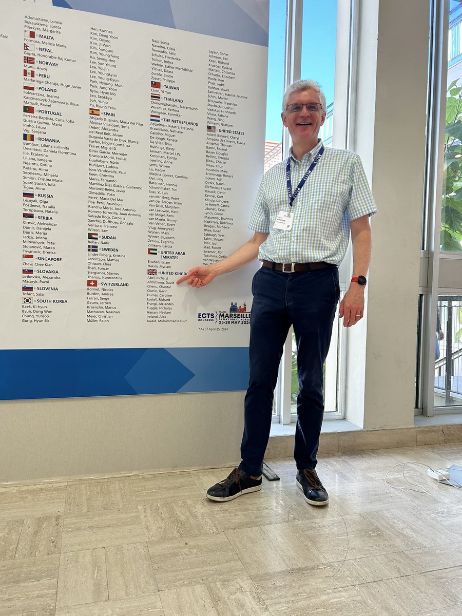 Obligatory pointing at name on attendees board at international meeting @ECTS_soc Marseille