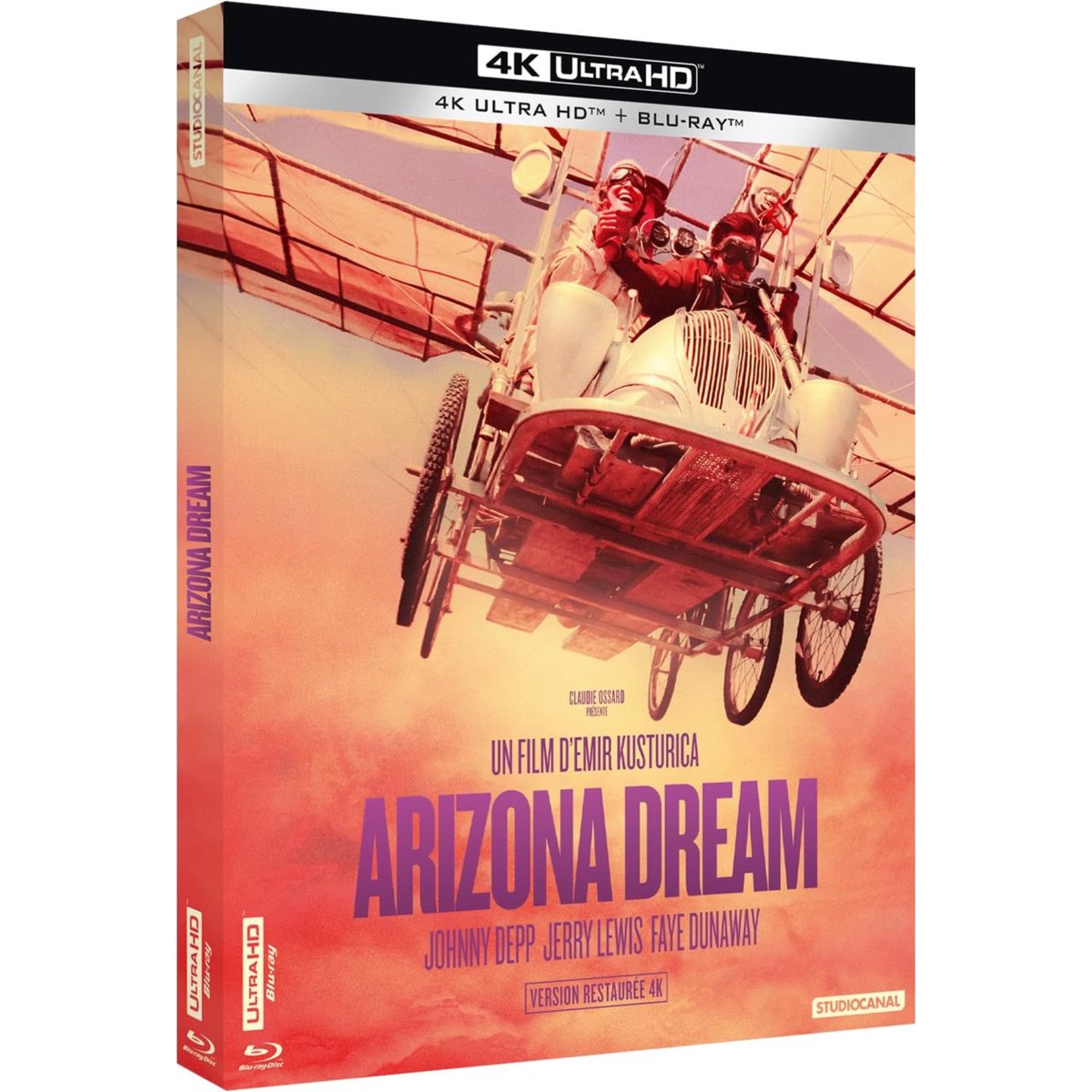 Coming to #Bluray and #4KUltraHD via Studio Canal on July 17, 2024 

Directed by Emir Kusturica

Starring #JohnnyDepp, #FayeDunaway, 
@lilitaylor and #JerryLewis 
 
Arizona Dream (1993)