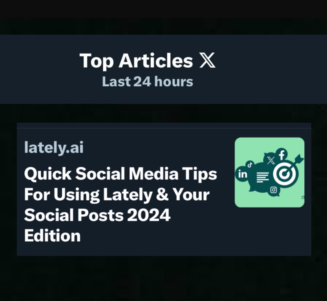 Check it out!
<a href="/LatelyAI/">Lately | Marketers, we've got your back!</a> 
is a top article!
If you use social to generate revenue,
this is for you.
@LatelyAIKately 
&amp; <a href="/cadijordan/">Cadi Jordan</a> 
know some stuff.