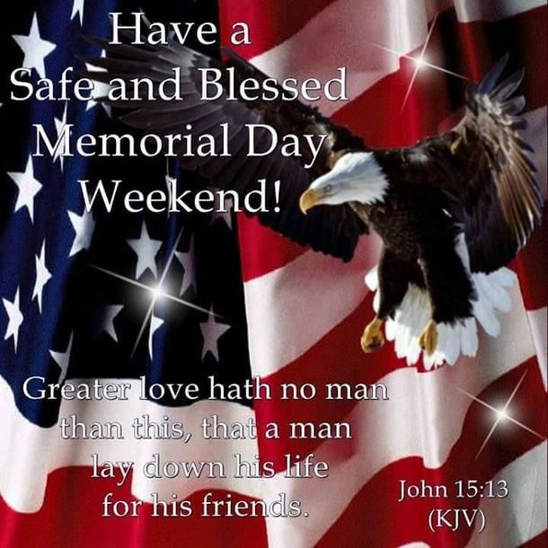 Good Morning Patriots ❗ I hope everyone is having a Great Weekend! Speaking of Holidays, everyone have a safe Memorial Day weekend! And Remember and Honor their sacrifice. Watch out for the crazies out there!🤪 And FJB❗