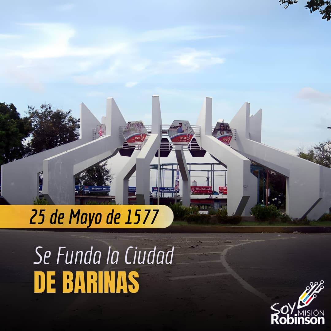 Hace 447 años se funda la Ciudad de Barinas, por el Capitán Juan Andrés Varela. Su nombre proviene de los indios de aquella región, posiblemente Chibcha, que significa un Viento Fuerte.

#MaduroSeLasSabeTodo

<a href="/NicolasMaduro/">Nicolás Maduro</a> 
<a href="/_LaAvanzadora/">Yelitze Santaella</a> 
<a href="/Sociabolivarian/">Lilian Oropeza</a>