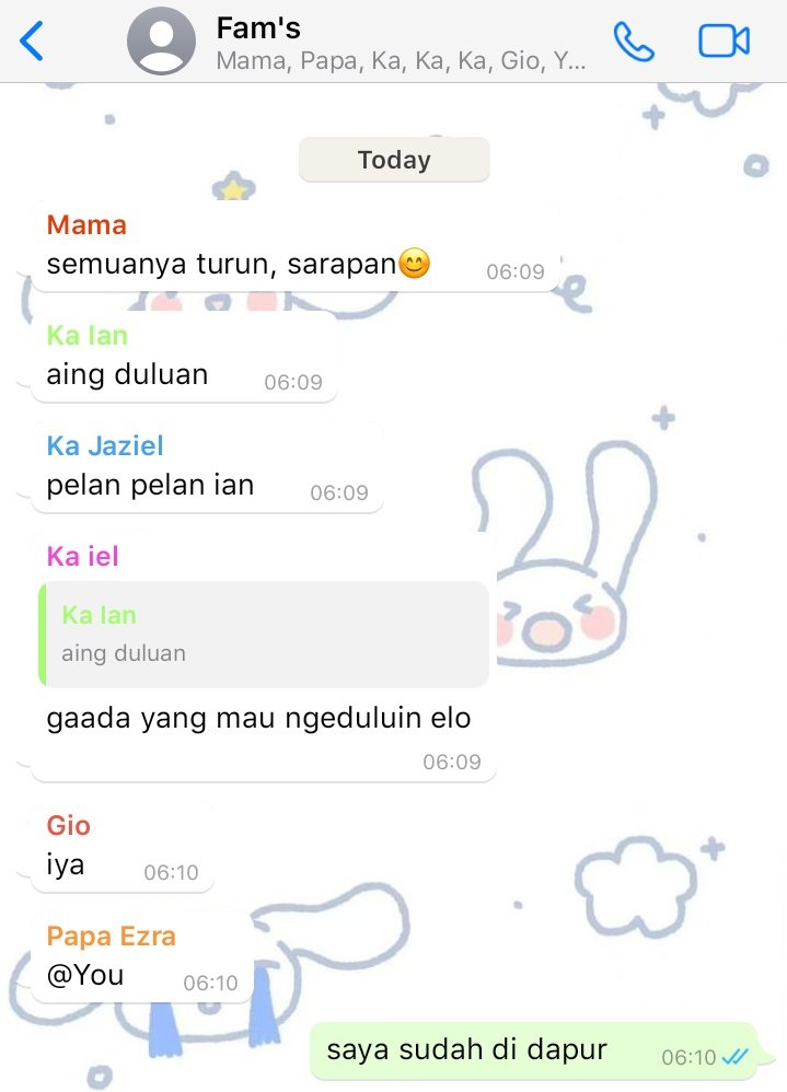 ciiceell's tweet photo. 34. Sama papa Ezra dibuatkan gc biar mudah berkomunikasi (katanya) https://t.co/3uunvmPHTa