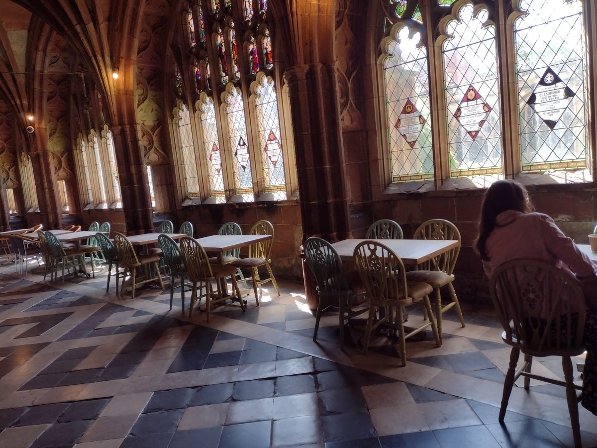 Cafe in Worcester Cathedral.