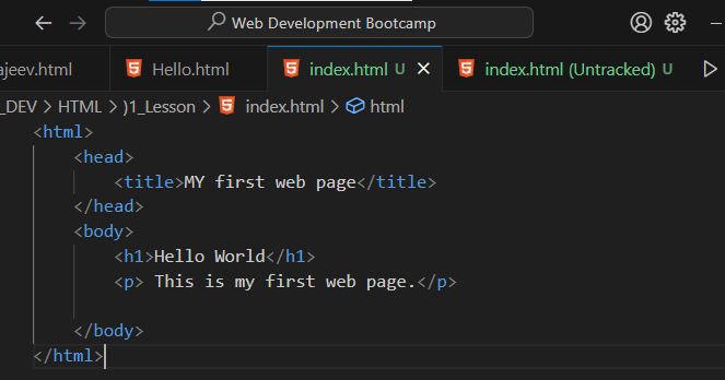 Rsr0777's tweet photo. Hi everyone! 👋
Day 68 of #100daysofcodeangelayu 
Day 01 of #webdev
Today's delved #Html first Hello world.
Have a nice day .🤘🙂 https://t.co/IsYAcEsEOK