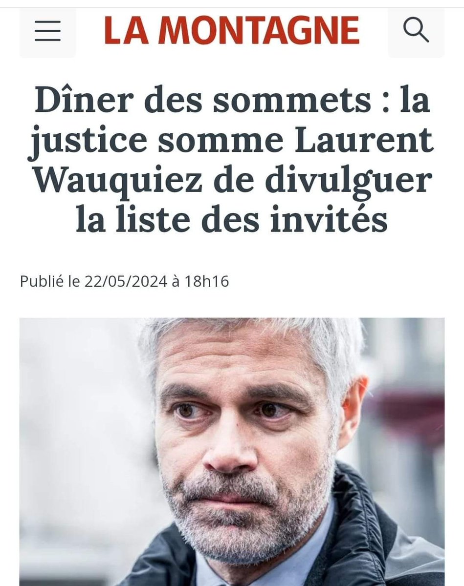 Aïe ! @laurentwauquiez #LR 
Juin 2022, une soirée baptisée « dîner des sommets » pour 100.000 euros et environ 100 personnes !

Des noms, des noms....des noms !