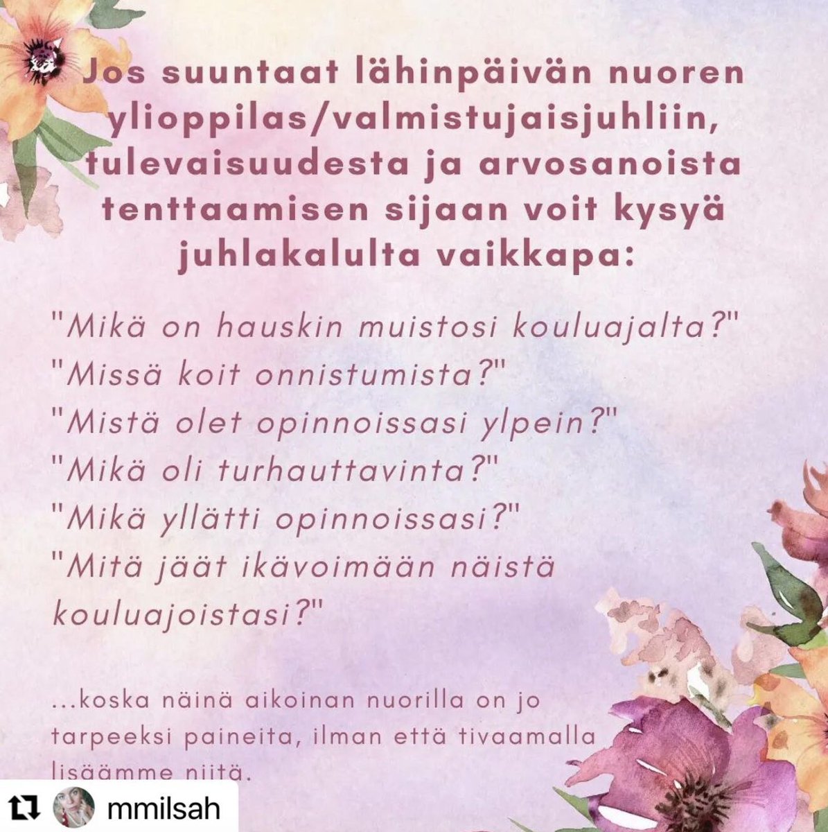 MilsaMalin's tweet photo. Keväisten juhlien kynnyksellä mieti, komppaatko vai kamppaatko. https://t.co/ioj0qYht0H