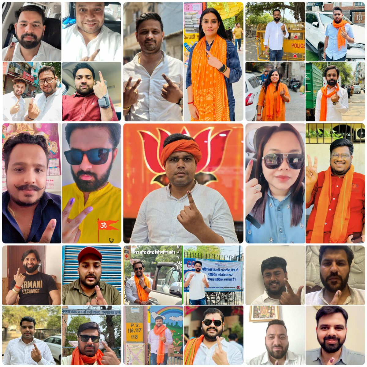 BJYM4DL's tweet photo. आज भाजयुमो दिल्ली प्रदेश के सम्मानित पदाधिकारियों ने विकसित भारत के लिए मतदान कर विश्व पटल पर मां भारती के अविराम विकास को बढ़ाने में अपना योगदान दिया।🇮🇳🚩
आज के मतदान रुझान देख कर यकीनन कहा जा सकता है की दिल्ली के दिल में सिर्फ और सिर्फ मोदी जी हैं।✌️🕉️
#DelhiWithNamo https://t.co/T7rTWKxT2k