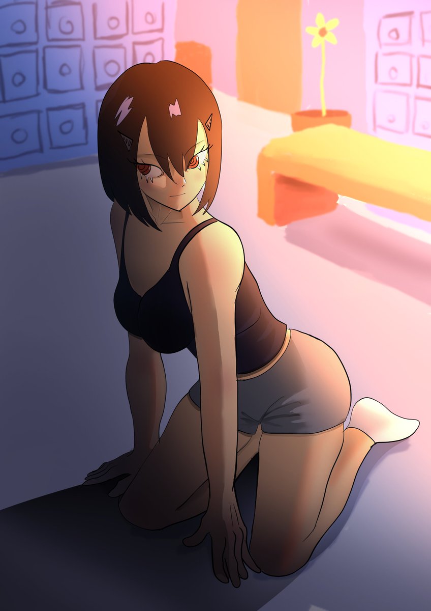 Th5De4's tweet photo. fanart of Mina from kaiju no.08 https://t.co/hQlU0blJf6