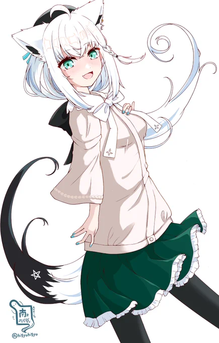 フブちゃん2枚目「じゃあ、次はドコに行きますか?」#絵フブキ 