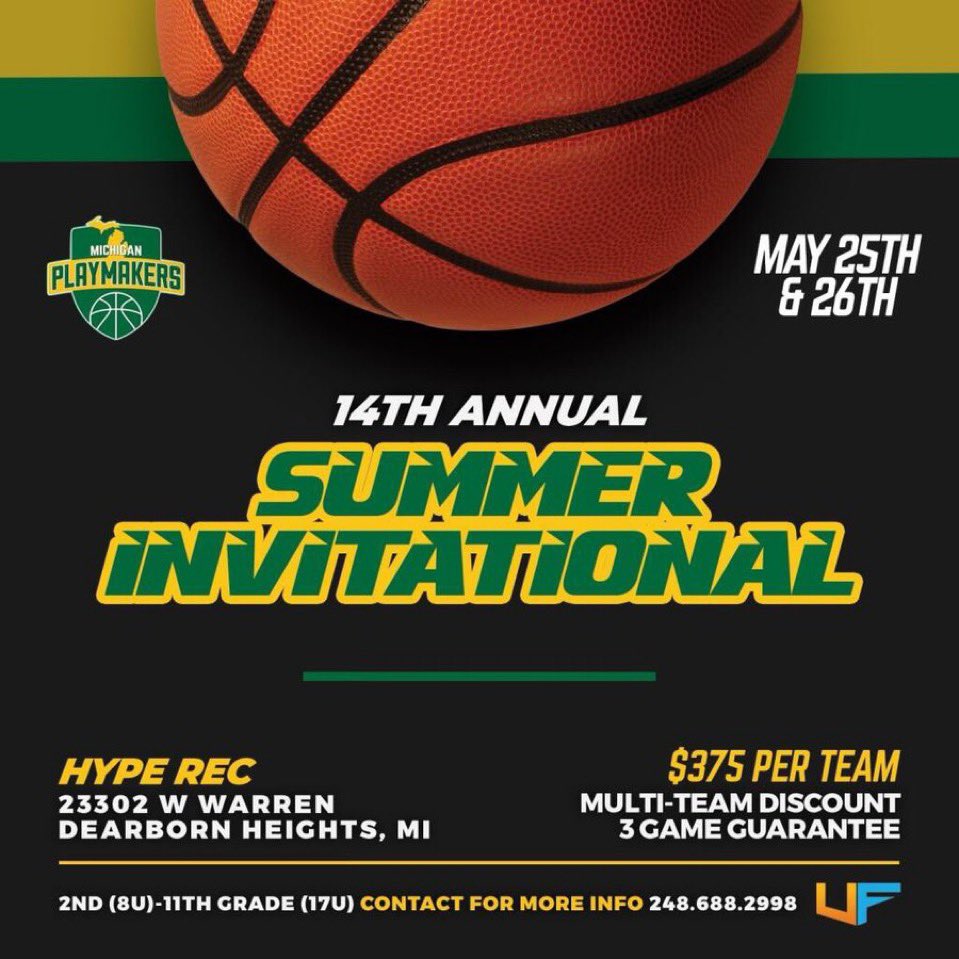 If you’re looking for good 🔥🏀 this weekend check out the @PlaymakerHoops Summer Invitational at Hype!! Schedule Link: basketball.exposureevents.com/220566/14th-an…