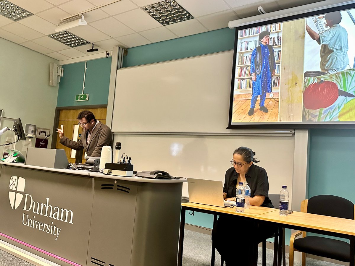 Absolutely crackling talk yesterday by <a href="/churnjeet/">churnjeet mahn</a> #RohitDasgupta <a href="/CBQdesi/">CBQdesi</a>  <a href="/DurhamIAS/">Durham IAS</a> <a href="/NESouthAsia/">North East South Asia Network</a> on histories of Desi Queers in 1980s/90s 🇬🇧 chaired by <a href="/DrMeghani/">Shamira</a> + great Qs from students, made us rethink ‘Pedagogies of Dispossession.’ Excited for their book w/ @somakwa_hist !