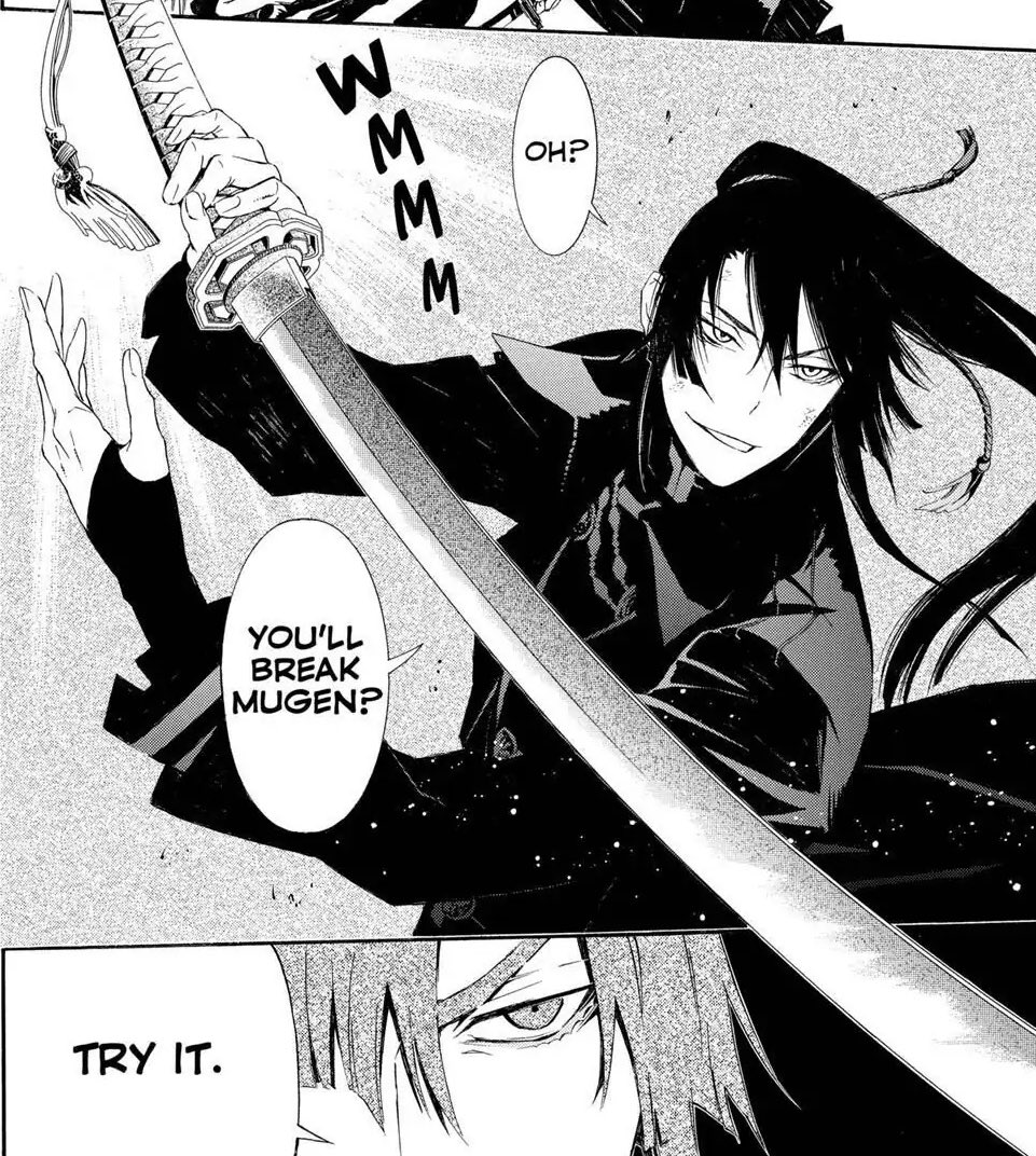 I love so much the canon universal experience of being SHOOK and AGAPE when seeing this panel of Kanda for the first time while reading d gray man