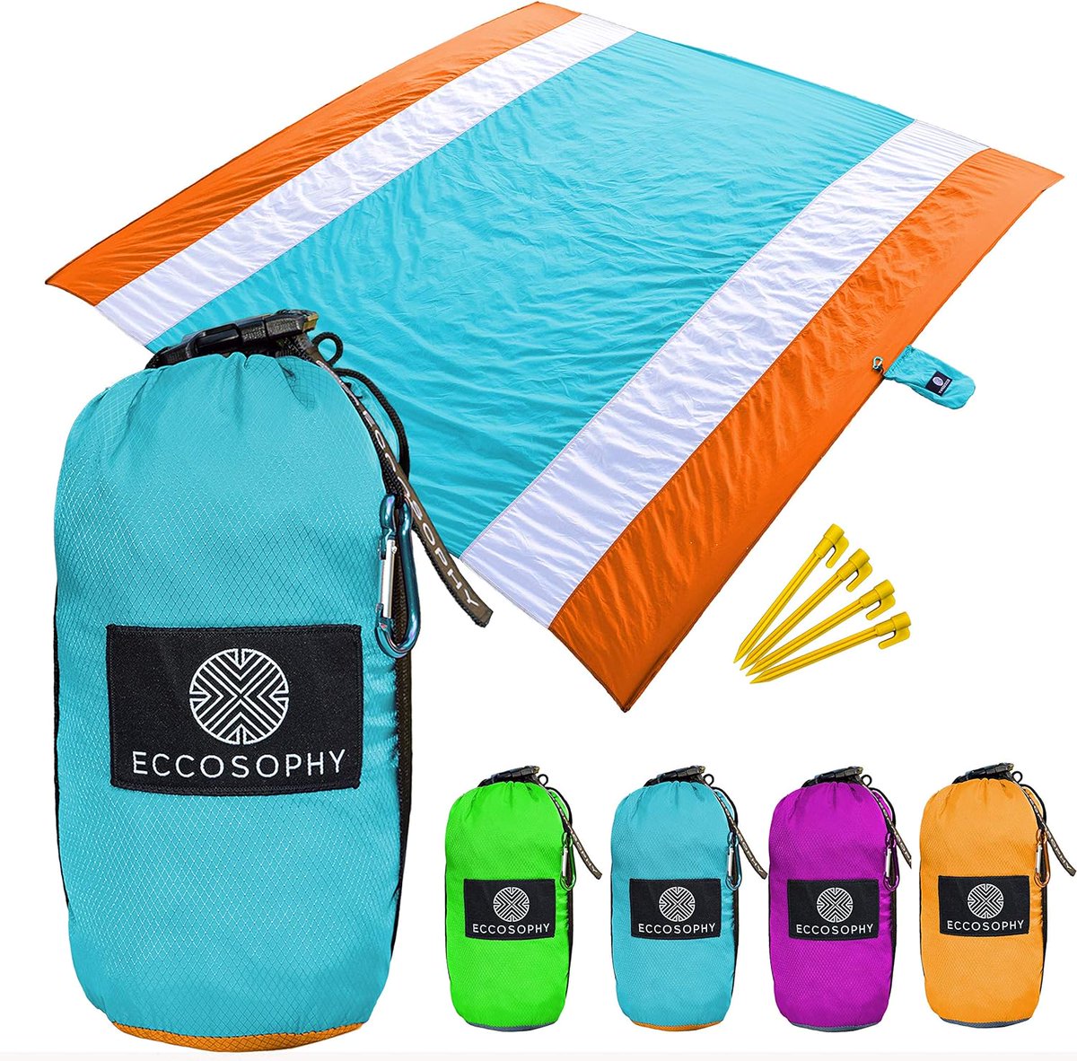 michaeldstover's tweet image. ECCOSOPHY Sandproof Beach Blanket - Oversized Sand Free Beach Mat 9'x10' - Lightweight Outdoor Picnic Blanket Anchored with 4 Corner Sand Pockets &amp;amp; Plastic Stakes - Heat Proof, Quick Drying &amp;amp; Compact amzn.to/3wF3tO5 #beach #sandfree #quickdrying #blanket #picnic