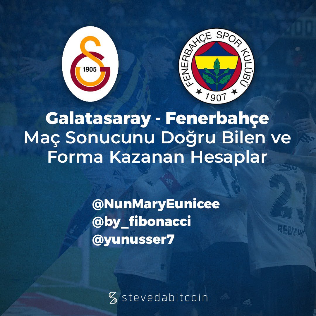 “Steve Nereye gidiyor” ve “Galatasaray-Fenerbahçe maç sonucu” bilenler arasından ödül kazananların listeleri. Hayırlı olsun ❤️🙏