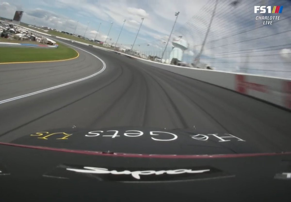 Entsportmedia's tweet photo. The @Toyota in-car camera will ride with @TyGibbs from the pole today at @CLTMotorSpdwy in the #20 @HeGetsUs @JoeGibbsRacing Supra. 

12:30ET  |  FOX  |  #DriversOnly🎙️ https://t.co/Goa89fHWUD