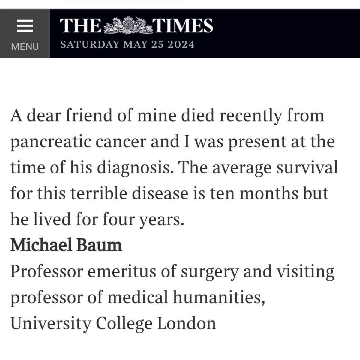 ✍🏻 #AssistedSuicide proposals rely on “the myth that [doctors including] oncologists can estimate with any precision that a patient has only six months to live… Half the patients may die within six months, but the other half may live much longer.” thetimes.co.uk/article/times-…