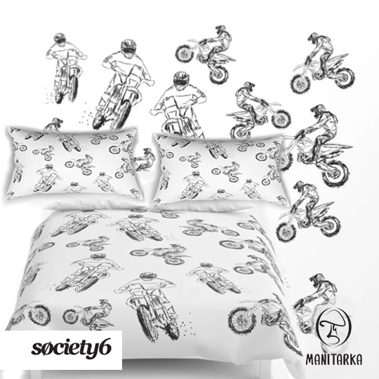 30% off this item today! #motocross #offroad #ktm #dirtcross #pillow #bedding #duvetcovers #Society6 #Manitarka society6.com/product/dirt-m…