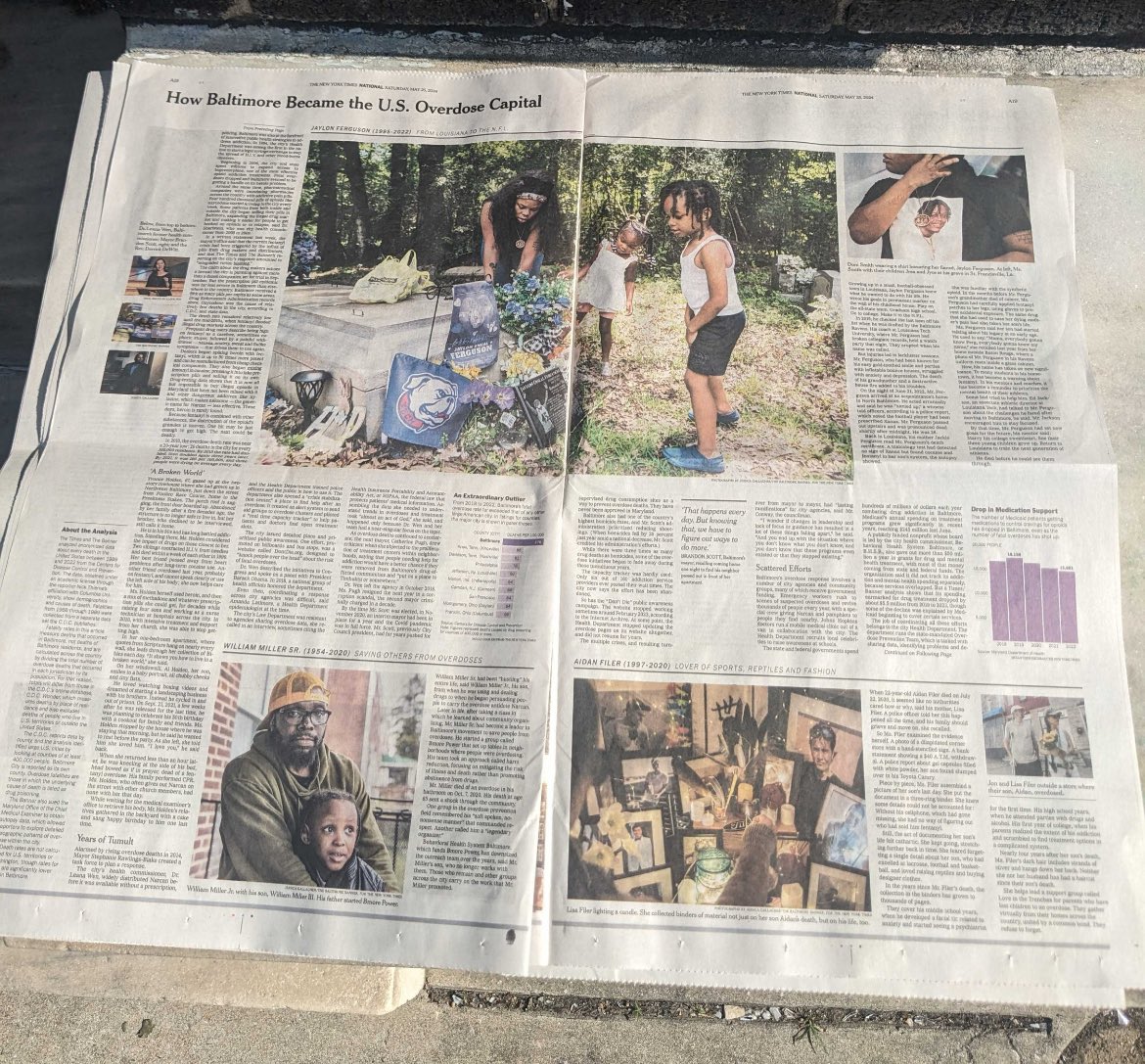 .@BaltimoreBanner investigation of opioid crisis in Baltimore is on the front page above the fold of today’s NYT, with four full inside pages. Keep an eye out for additional important stories to come that grew out of the reporting
