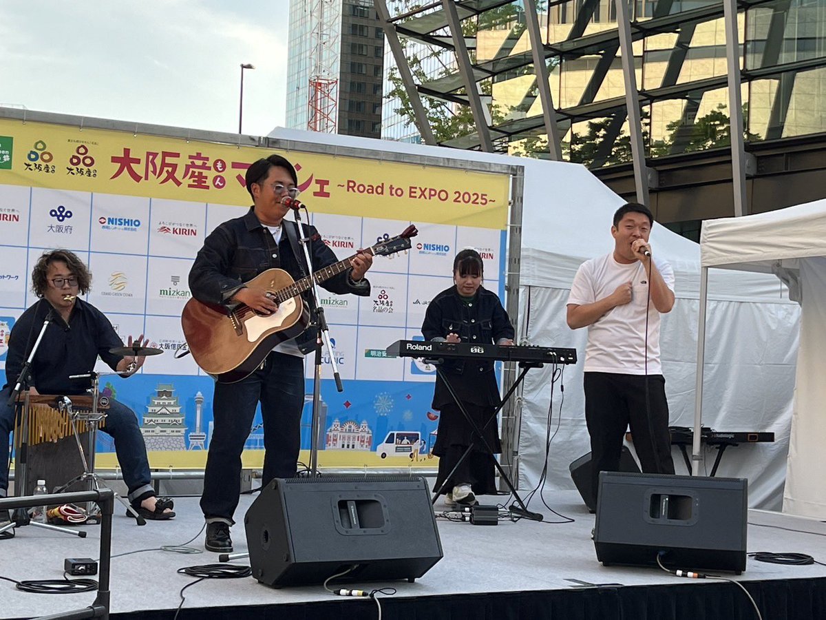 taaaaaaaatu's tweet photo. 本日は｢大阪産マルシェ｣ありがとうございました！！！

久しぶりのLIVEはみんなの顔を見てしっかり音楽を届けられるのでいいなと思いました！！

聴いてくれたみなさんありがとうございましたー！ https://t.co/TaqbWJdW4x