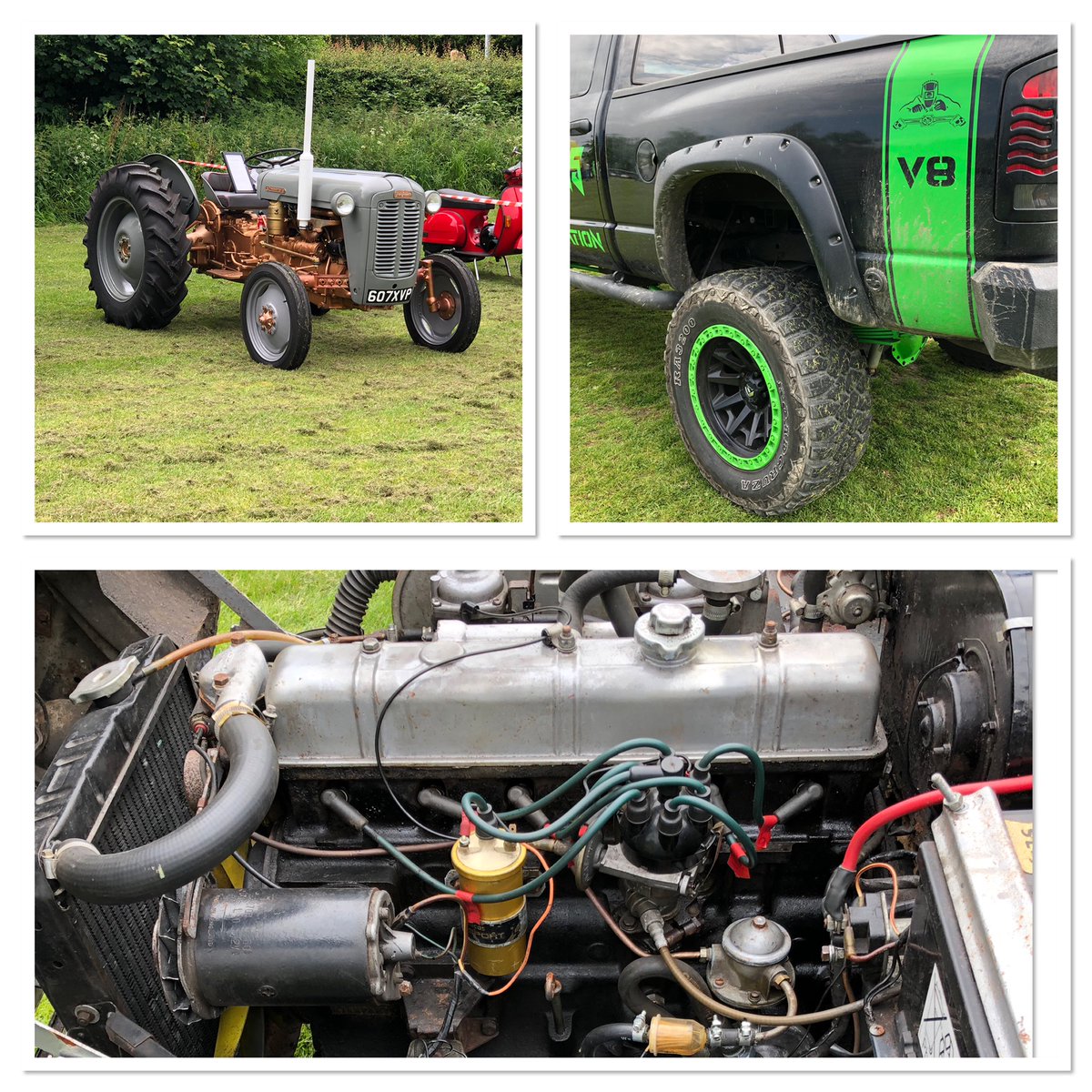 More variety at today's car show. Tractors and a Dodge Ram which must have been at least 7ft tall... I certainly wouldn't like to be cleaning that...!