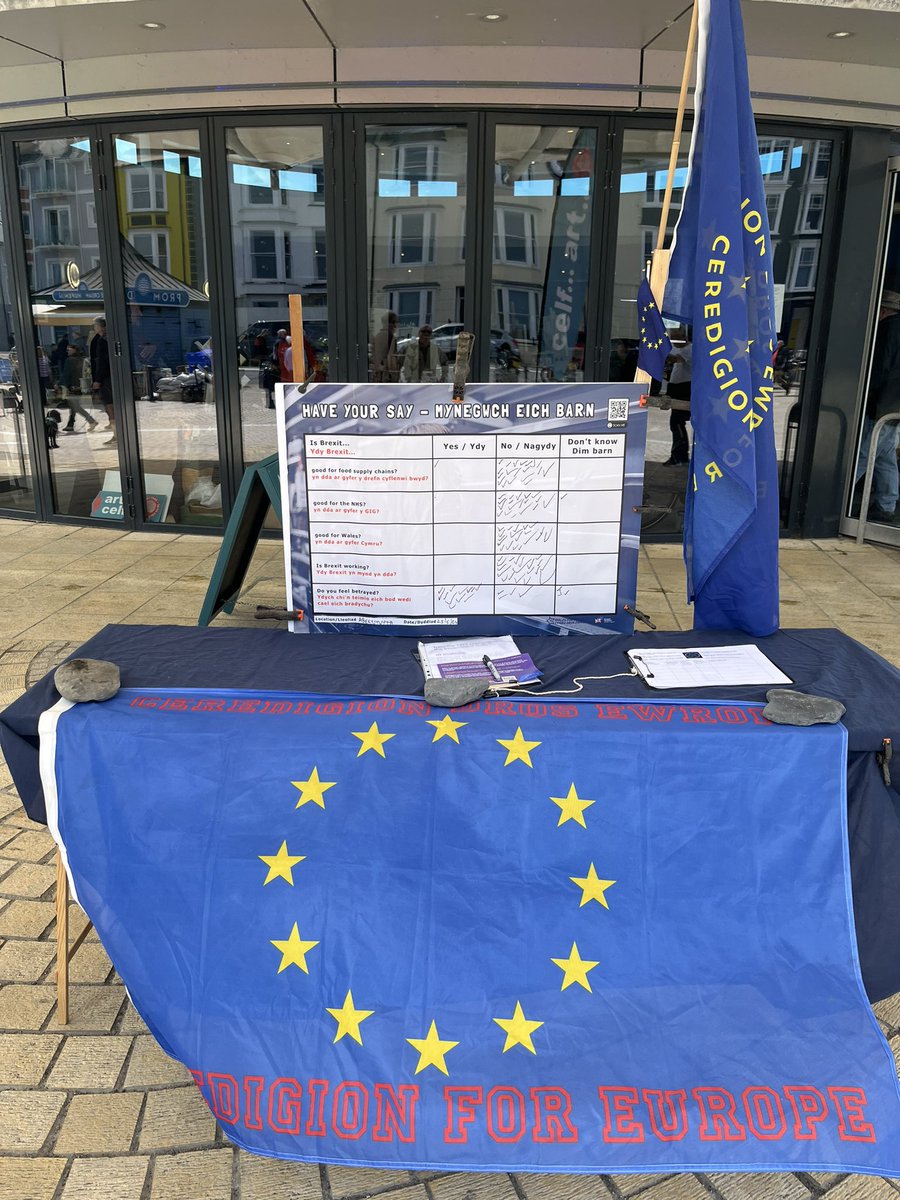 Eurometer yn Aberystwyth heddiw - diolch i <a href="/DoddsJane/">Jane Dodds AS/MS 🔶🏴󠁧󠁢󠁷󠁬󠁳󠁿</a> a <a href="/mark4ceredigion/">Mark Williams</a> am gefnogi / Eurometer at Aber today- thanks to <a href="/DoddsJane/">Jane Dodds AS/MS 🔶🏴󠁧󠁢󠁷󠁬󠁳󠁿</a> &amp; <a href="/mark4ceredigion/">Mark Williams</a> for supporting <a href="/WalesForEurope/">Wales For Europe ⭐️ Cymru Dros Ewrop</a> #Brexit