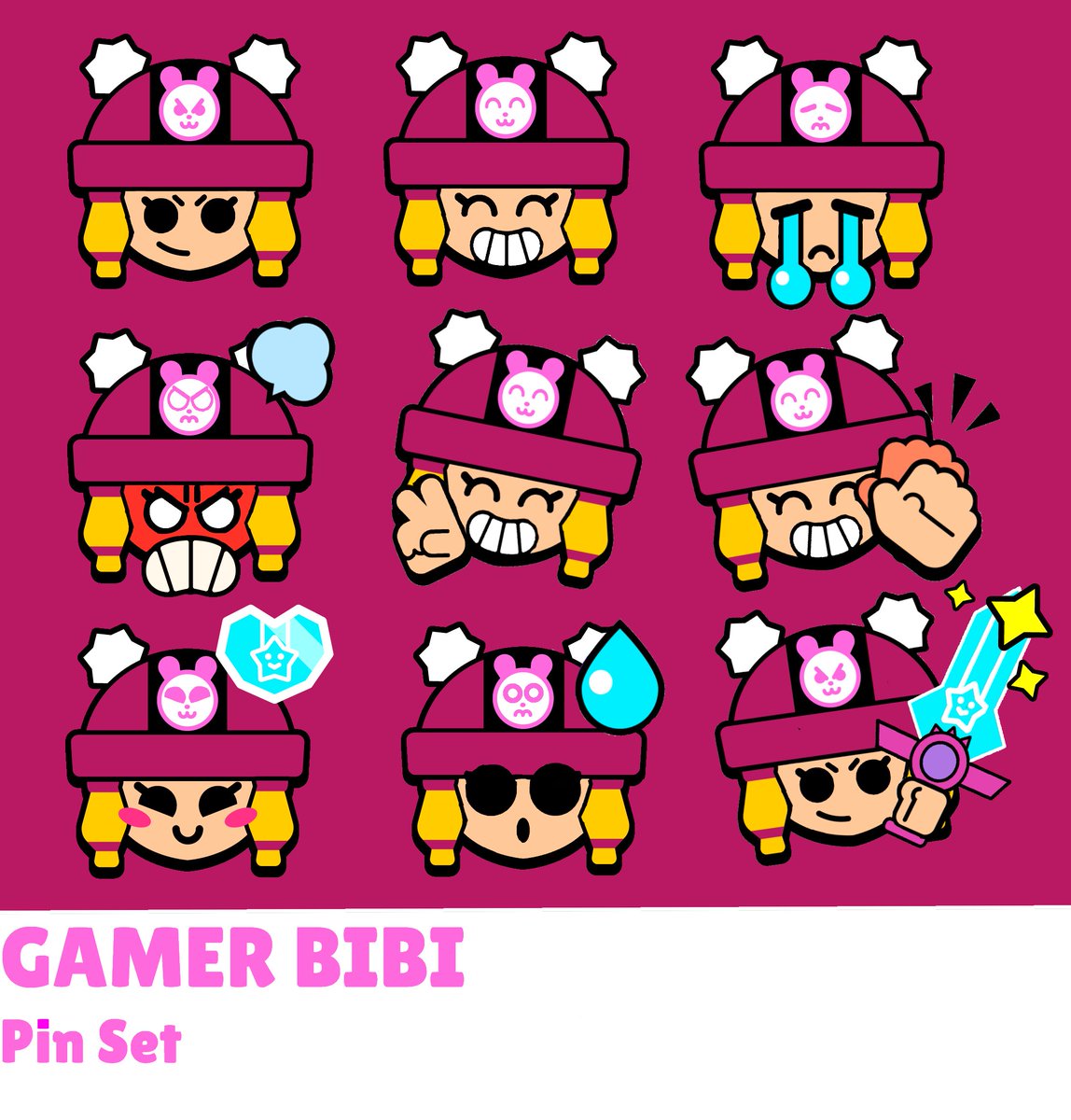 Gamer Bibi Pin Set