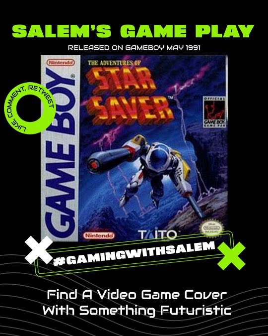 #GamingWithSalem 🎮 Each day I will post a #videogame cover. Comment down below with a video game that has the item I list on the cover. Make sure to hashtag #GamingWithSalem & retweet 💚 Lets get people involved. #CellarDwellers #gaming