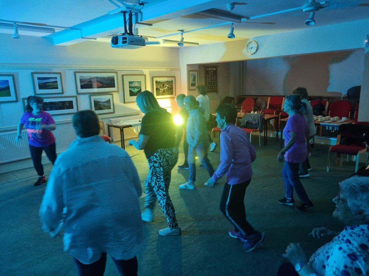 Our May meeting was attended by 17 members &amp; 2 guests.
Karen Tunstall took us through a brilliant Zumba Gold session before well earned refreshments were served. The raffle was drawn &amp; competition result announced. 1st place was joint with Helen S &amp; Denise, 2nd place was Sue S.