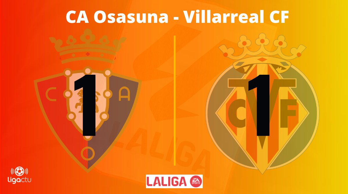 ⏱️ Terminé ! 🤝 Osasuna et Villarreal achèvent leur saison sur un match nul au Sadar ! #OsasunaVillarreal #LALIGAEASPORTS