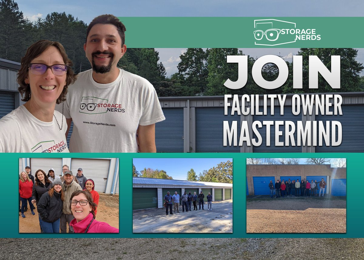 If you are an self-storage facility owner, join StorageNerds to take part in the Facility Owner Mastermind. All owners of facilities meet on a regular basis together and share what is working and not working in the management of their facilities. StorageNerds.com
