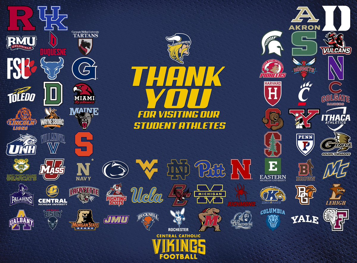 Thanks to all the coaches that took the time this spring to stop by and recruit our Student Athletes! Looking forward to having you back! @PCC_FOOTBALL #RollVikes #MenofCentral ✝️📚🤝