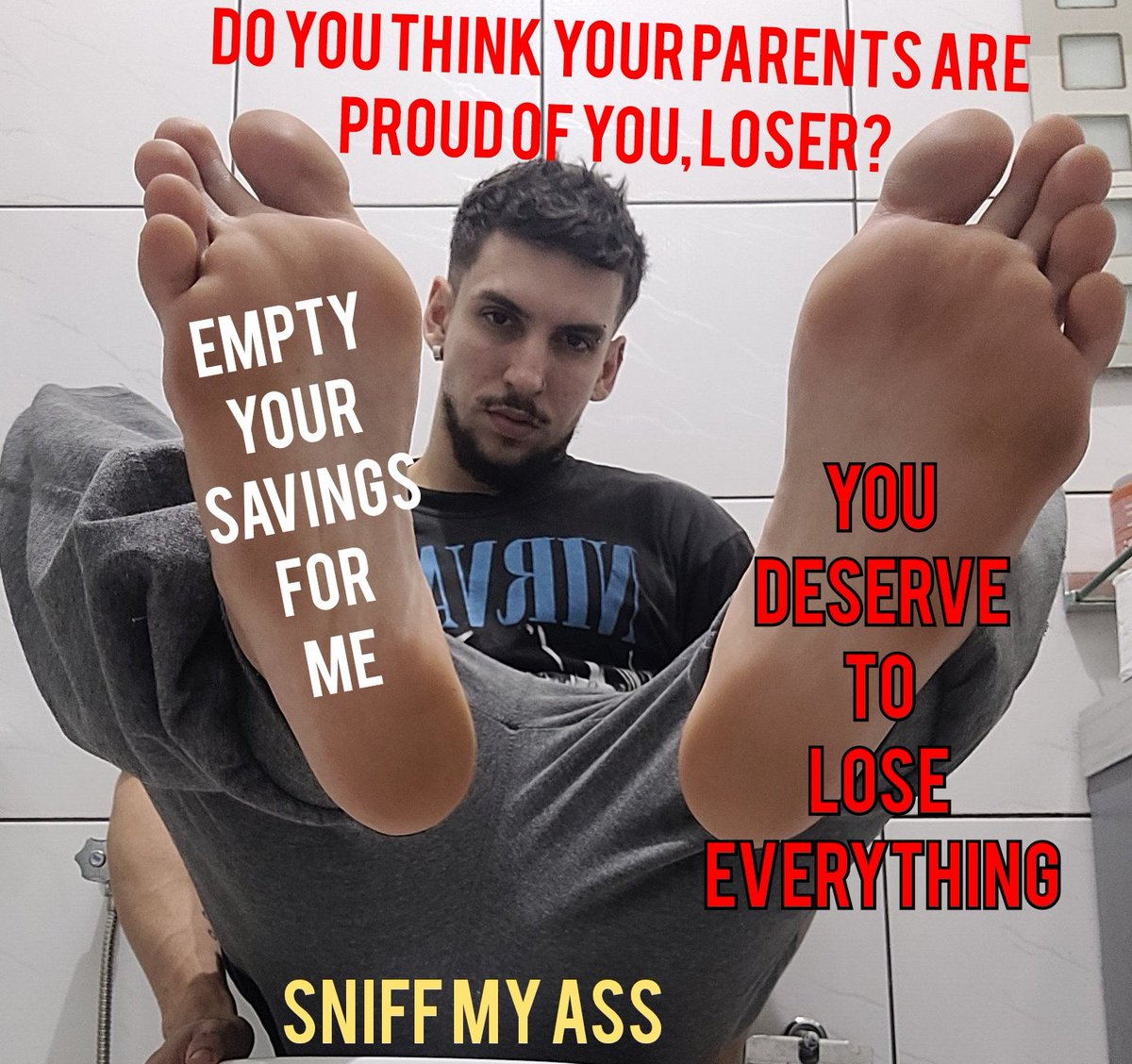 SuperiorPervert's tweet photo. you are a failure in life 
empty your savings for me,
goon more, you can always go lower. 
downshift, lose braincells, become a drone for porn. 
send more money to strangers on the internet who don't care about you https://t.co/Gh5zMN1VTO