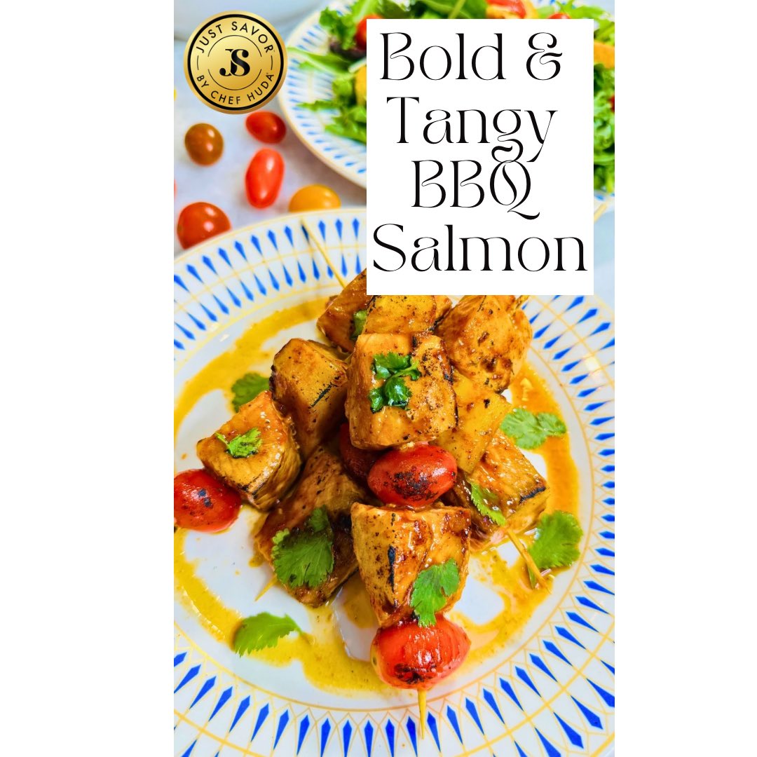 Bold &amp; Tangy BBQ Salmon | Just Savor™ Recipes By Chef Huda® #MemorialDay... youtu.be/3LZy6rRcauY?si… via <a href="/YouTube/">YouTube</a> #MemorialDay #BBQ