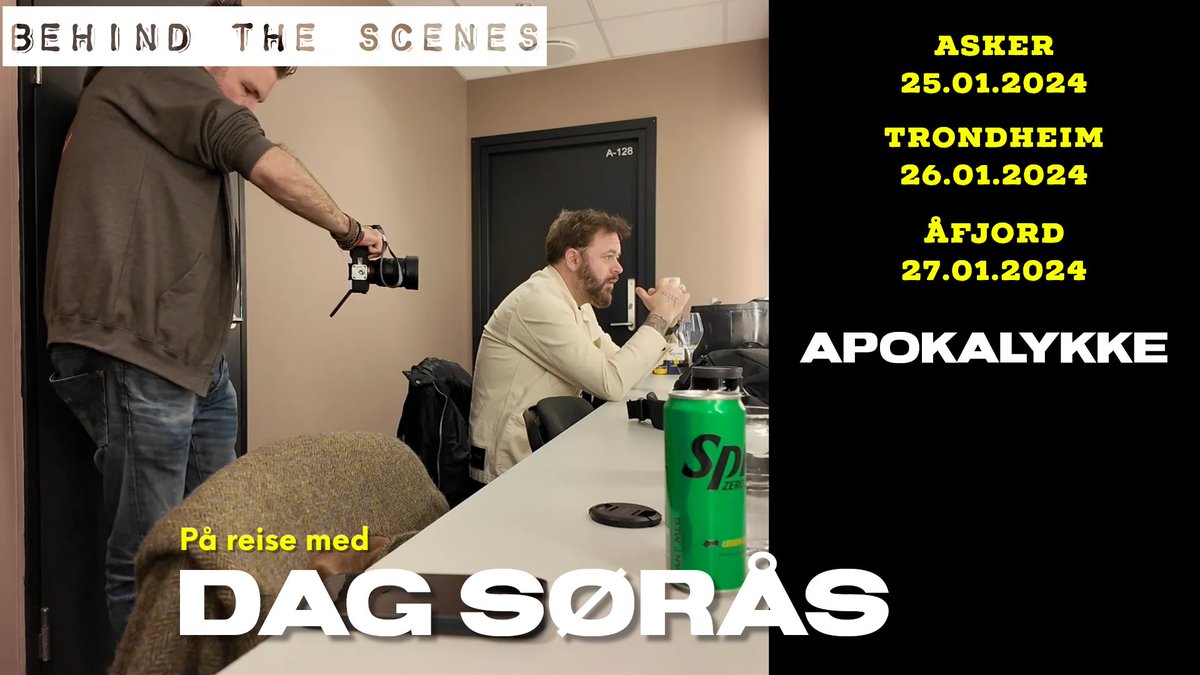 CiViX's tweet image. Kl 19 i kveld droppes del 2 i serien med Dag Sørås (@dagsoras) på turné. Denne gang med mer av Dag, mer prating, mer stand-up, mer backstage og mer moro. Du får se barsel-show i Asker, og Dag som tar stand-up-møydomen til Åfjord kommune. Se den på #TvilsomtMedTjomlid på #YouTube!