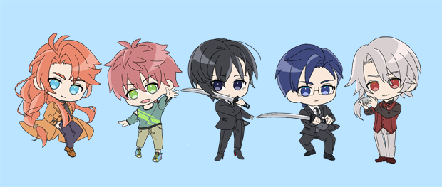 「4boys ponytail」 illustration images(Latest)