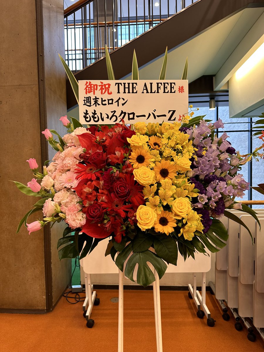 ももクロちゃんからのお花、可愛い🩷