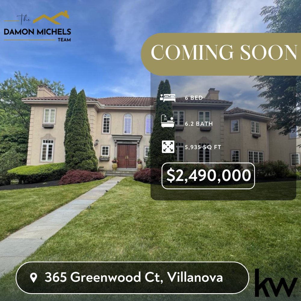 🏠Get ready for 365 Greenwood Ct, Villanova! This stunning property will be hitting the market soon. Stay tuned for more details and a chance to make this your dream home. Contact us for early inquiries! 🤙📲
#ComingSoon #Villanova #RealEstate #KWMainLine #TheDamonMichelsTeam