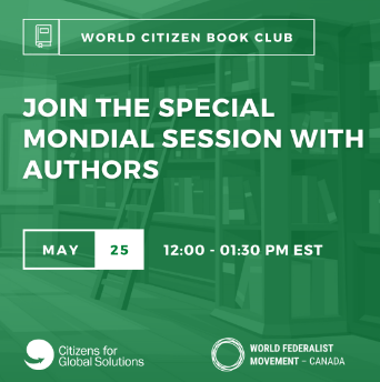 ⏳Last opportunity to register for CGS and @WFMCanada's Book Club today at 12 pm EST!⏳

❓Want to converse with #globalgovernance experts about topics like #UnitedNations reform, #nucleardisarmament, and the #UN #SummitoftheFuture? 🌐

➡️RSVP now: docs.google.com/forms/d/e/1FAI…
