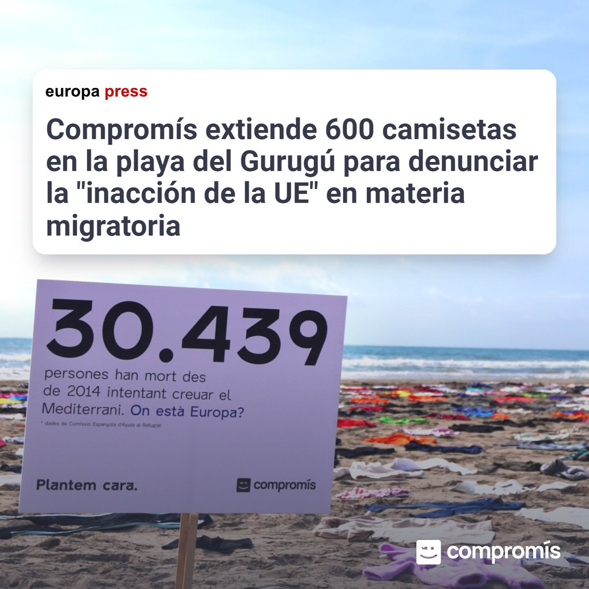 💬 @vicentmarza: "Plantem cara a una Europa que mira cap a altre costat mentre moren més de 30.000 persones durant els últims 10 anys al Mediterrani."

Construïm una nova Europa de Drets Humans que plante cara al racisme i la xenofòbia.

👉 europapress.es/comunitat-vale…