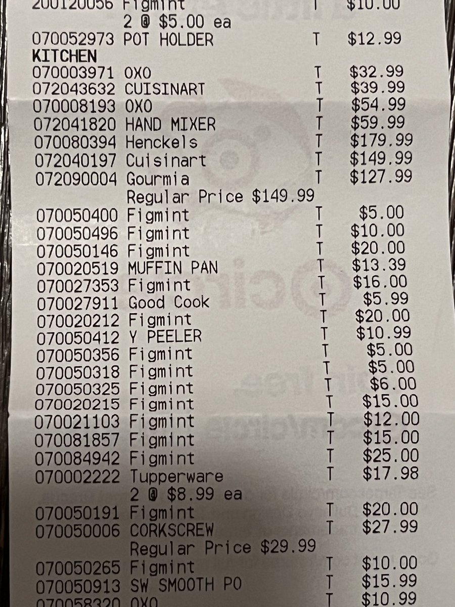 DrJoshAnderson's tweet image. Hey #insuranceagents on Twitter!
@Target receipts make it impossible to submit itemized claims. “Hand mixer” is helpful. “Cuisinart” is not. “Figment” includes items in multiple reimbursement line items (utensils, dishware, food storage, etc). Search every SKU? No thx! Help!