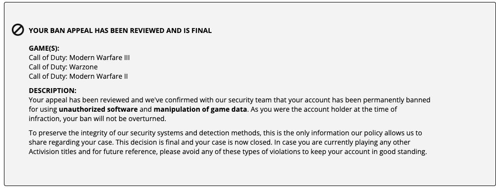 nerdkillerr's tweet photo. @CallofDuty  @Activision   I haven’t been online in 2 weeks, I finally get online for some MW3 and I’m banned…..HOW?!?!?!?  This is the most backwards game ever made!!!! Streamers can constantly hack online and during tournaments, but for your causal plays “F THEM” right??? 🤦🏽‍♂️🗑️ https://t.co/nfFKkXygS5
