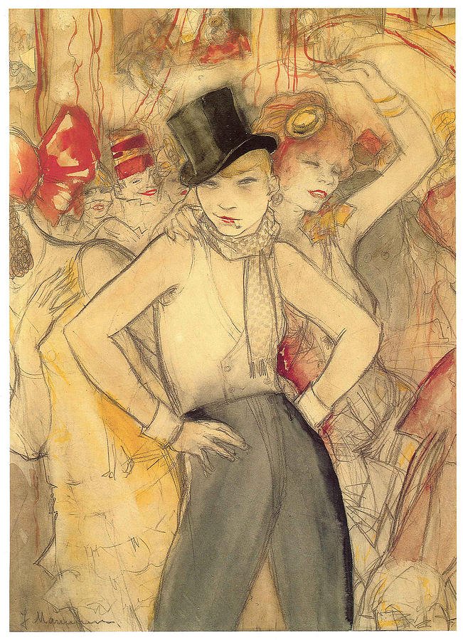 Jeanne Mammen (1890 - 1976), German painter and illustrator who captured the clientele of Berlin's 1920s-1930's cabaret scene in the Weimar period #WomensArt